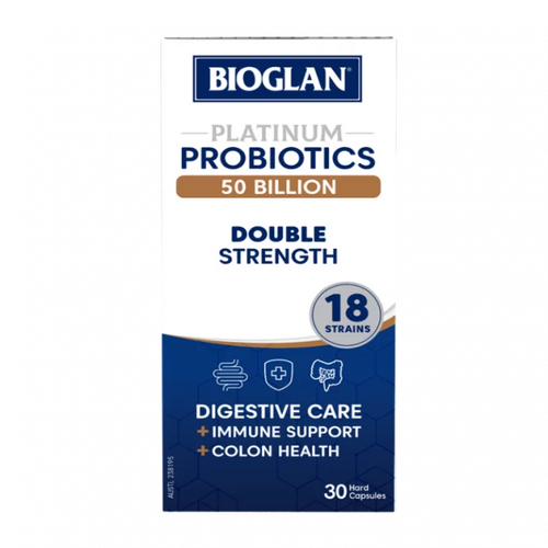 Bioglan Platinum Probiotic Double Strength 50 Billion 30 Capsules