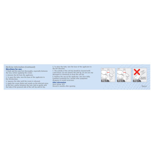 Canesten Once Daily Antifungal Athletes Foot Cream with Applicator 15g