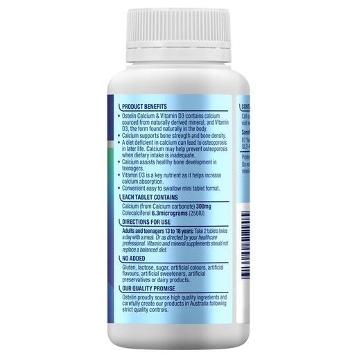 Ostelin Calcium & Vitamin D3 Mini Tablets 250