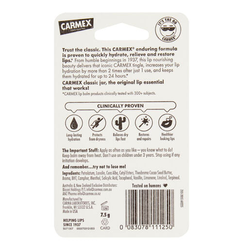 Carmex Lip Balm Original Jar 7.5g